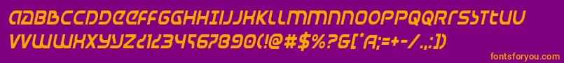 Universaljackcondital Font – Orange Fonts on Purple Background