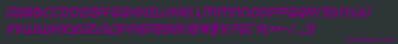 Universaljackcondital Font – Purple Fonts on Black Background