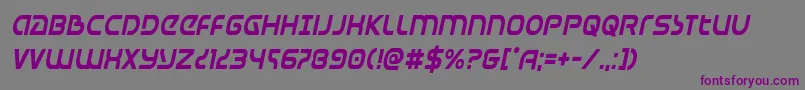 Universaljackcondital Font – Purple Fonts on Gray Background