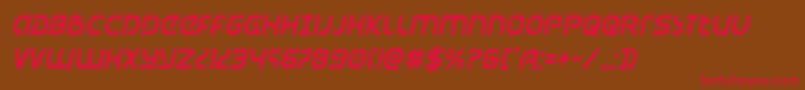 Universaljackcondital Font – Red Fonts on Brown Background