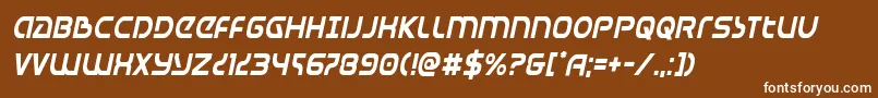 Universaljackcondital Font – White Fonts on Brown Background