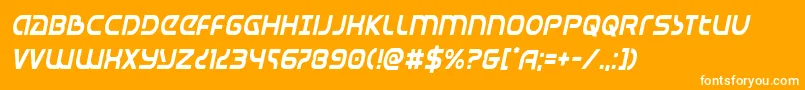 Universaljackcondital Font – White Fonts on Orange Background