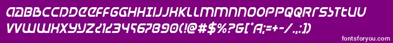 Universaljackcondital Font – White Fonts on Purple Background