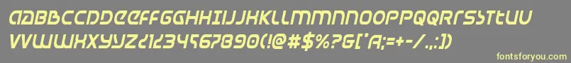Universaljackcondital Font – Yellow Fonts on Gray Background
