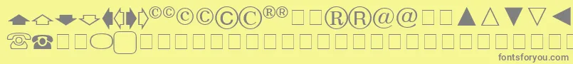 Шрифт AbacusOneSsi – серые шрифты на жёлтом фоне