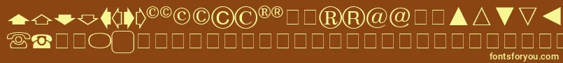 Шрифт AbacusOneSsi – жёлтые шрифты на коричневом фоне