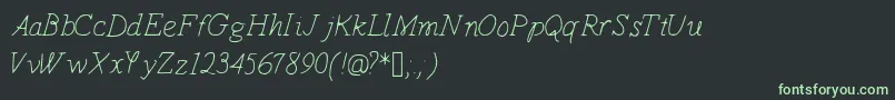 Шрифт HappyDreams – зелёные шрифты на чёрном фоне