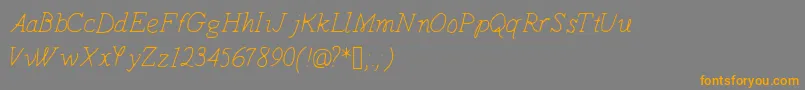 Шрифт HappyDreams – оранжевые шрифты на сером фоне