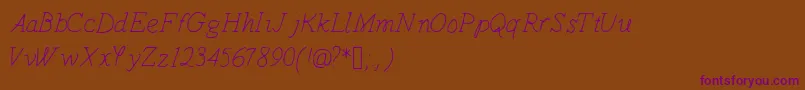 Шрифт HappyDreams – фиолетовые шрифты на коричневом фоне