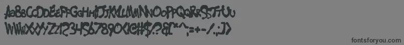 MerseyCowboy Font – Black Fonts on Gray Background