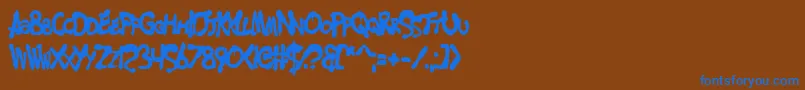 Lisätietoja MerseyCowboy-fontista MerseyCowboy-fontti – siniset fontit ruskealla taustalla