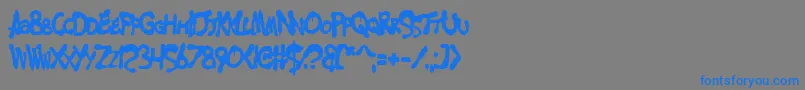 MerseyCowboy Font – Blue Fonts on Gray Background