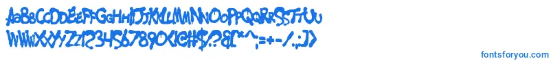 MerseyCowboy Font – Blue Fonts on White Background