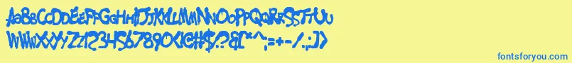 Lisätietoja MerseyCowboy-fontista MerseyCowboy-fontti – siniset fontit keltaisella taustalla