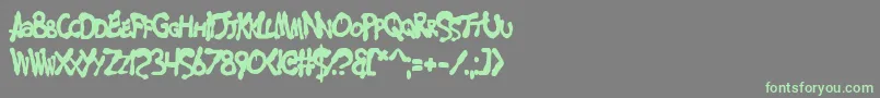 Weitere Informationen zur MerseyCowboy-Schriftart MerseyCowboy-Schriftart – Grüne Schriften auf grauem Hintergrund