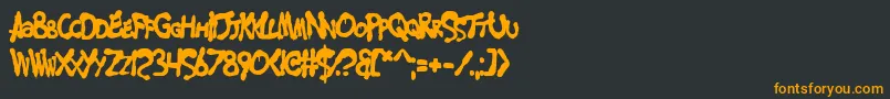 MerseyCowboy Font – Orange Fonts on Black Background