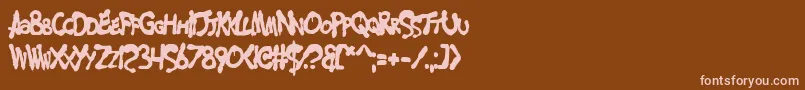 MerseyCowboyフォントについての詳細 フォントMerseyCowboy – 茶色の背景にピンクのフォント