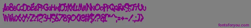 MerseyCowboy Font – Purple Fonts on Gray Background