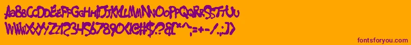 MerseyCowboy Font – Purple Fonts on Orange Background