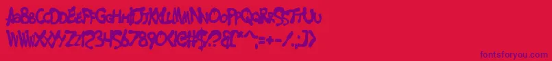 MerseyCowboy Font – Purple Fonts on Red Background