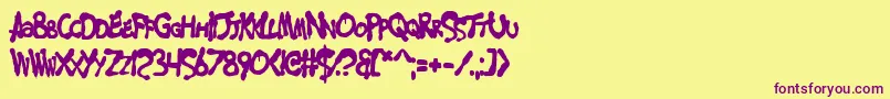 More about MerseyCowboy Font MerseyCowboy Font – Purple Fonts on Yellow Background