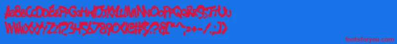 MerseyCowboy Font – Red Fonts on Blue Background