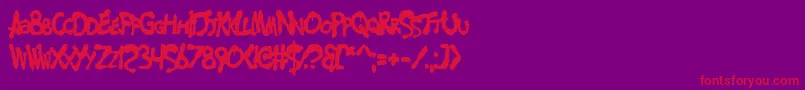 MerseyCowboy Font – Red Fonts on Purple Background