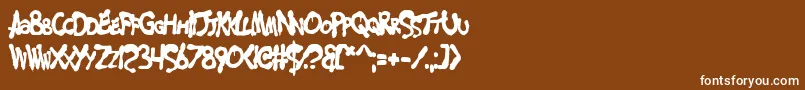 Lisätietoja MerseyCowboy-fontista MerseyCowboy-fontti – valkoiset fontit ruskealla taustalla