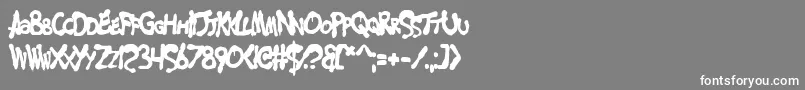 フォントMerseyCowboy – 灰色の背景に白い文字