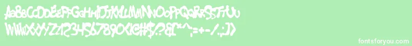 MerseyCowboy Font – White Fonts on Green Background