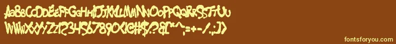 Lisätietoja MerseyCowboy-fontista MerseyCowboy-fontti – keltaiset fontit ruskealla taustalla
