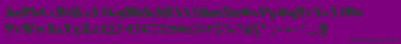 フォントWavyOptickal – 紫の背景に黒い文字