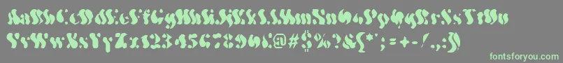 WavyOptickal Font – Green Fonts on Gray Background