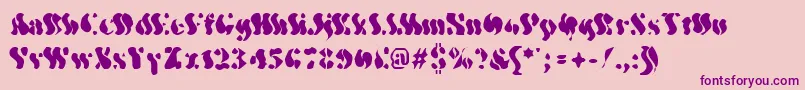 WavyOptickal Font – Purple Fonts on Pink Background