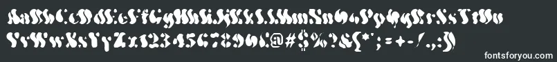 WavyOptickal-fontti – valkoiset fontit mustalla taustalla