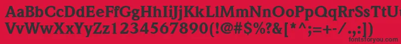 ItcWeidemannLtBlack Font – Black Fonts on Red Background