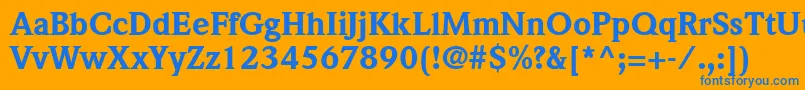 ItcWeidemannLtBlack Font – Blue Fonts on Orange Background