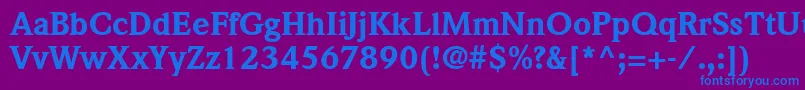 ItcWeidemannLtBlack Font – Blue Fonts on Purple Background