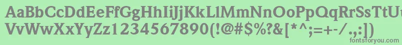 フォントItcWeidemannLtBlack – 緑の背景に灰色の文字