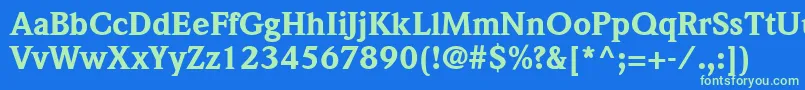 ItcWeidemannLtBlack Font – Green Fonts on Blue Background