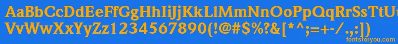 ItcWeidemannLtBlack Font – Orange Fonts on Blue Background