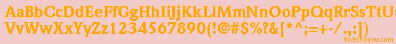 ItcWeidemannLtBlack Font – Orange Fonts on Pink Background