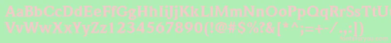 ItcWeidemannLtBlack Font – Pink Fonts on Green Background