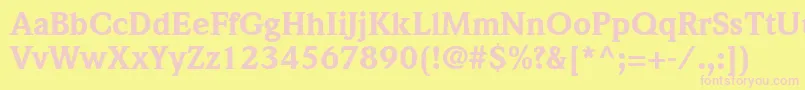 ItcWeidemannLtBlack Font – Pink Fonts on Yellow Background