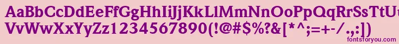 ItcWeidemannLtBlack Font – Purple Fonts on Pink Background