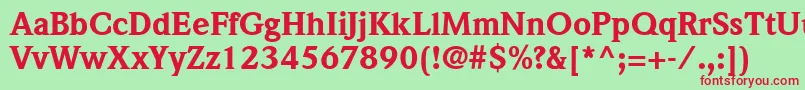 ItcWeidemannLtBlack Font – Red Fonts on Green Background