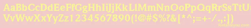 ItcWeidemannLtBlack Font – Yellow Fonts on Pink Background