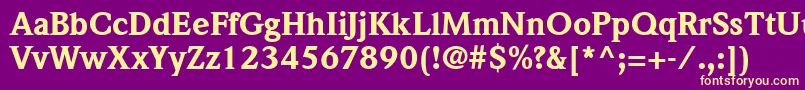 ItcWeidemannLtBlack Font – Yellow Fonts on Purple Background