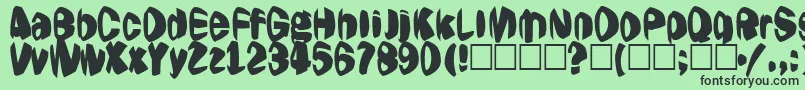 Jestering Font – Black Fonts on Green Background