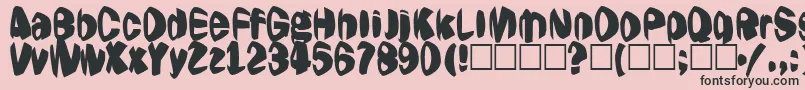 Jestering Font – Black Fonts on Pink Background